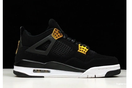 Hyperoad GOLD-WHITE AIR BLACK 4 JORDAN MENS “ROYALTY” METALLIC 0818